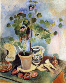 Henri Emile Benoit Matisse : still life with a geranium
